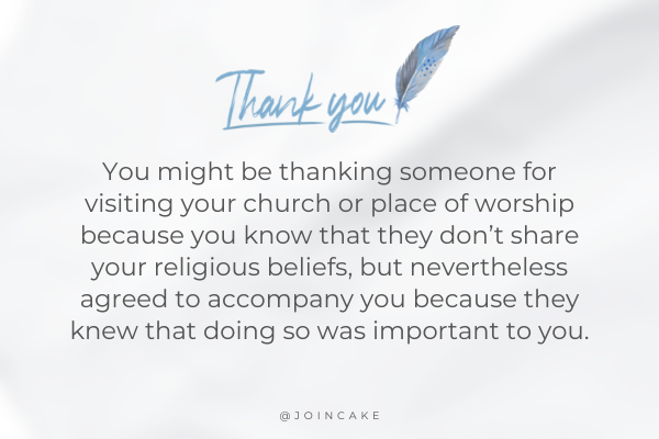 How to Thank Someone For Visiting Your Church